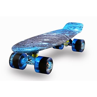 Skateboards Complete 22 Inch Mini Cruiser Retro Skateboard for Kids Boys Youths Beginners