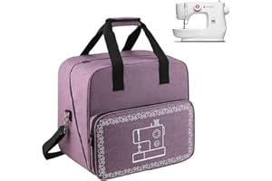 WITSTEP Sewing Machine Case Compatible with Singer/KPCB Mini Sewing Machine and Accessories, Portable Travel Tote Bag with Removable Bottom Pad, Adjustable Shoulder Strap & Multiple Pockets