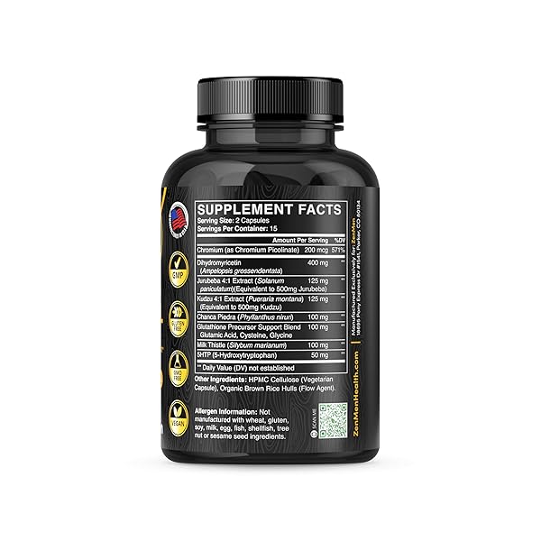 ZENMEN CRAVINGS MANAGEMENT – 30 VEGAN CAPSULES, MADE IN THE USA