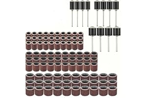 102 pcs Sanding Kit Drum Sander Set with 90 Sanding Band and 12 Sand Drum Abrasive Tool for Polishing, Grinding, Cutting, Dri