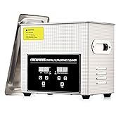 CREWORKS 3L Ultrasonic Cleaner with Digital Timer & Heater, 0.8 Gal. Stainless Steel Ultrasonic Cleaning Machine for Circuit 