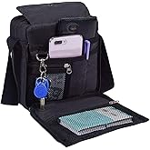 dealcase Canvas Small Messenger Bag for Men Women, Casual Shoulder Bag Chest Bag Travel Carry Bag Multi-pocket Purse