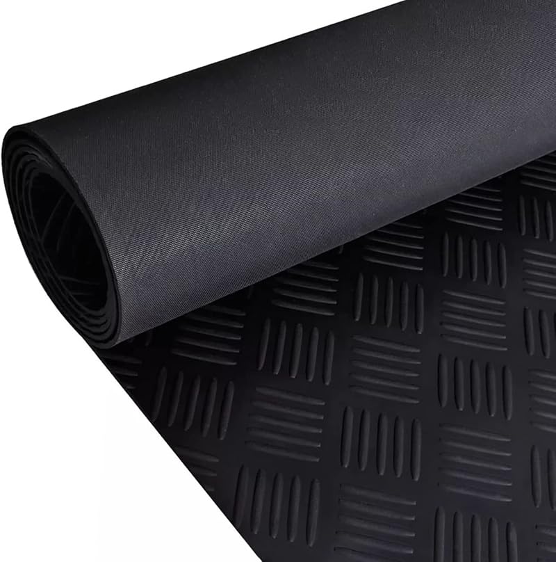 Nisorpa 1m x 5m Rubber Floor Mat Roll 3mm SBR 5 Bar Non Slip Heavy Duty