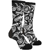 Yrassio Auto Car Parts Novelty Crew Socks Casual Crazy Funny Dress Socks For Women Men Teens Gift
