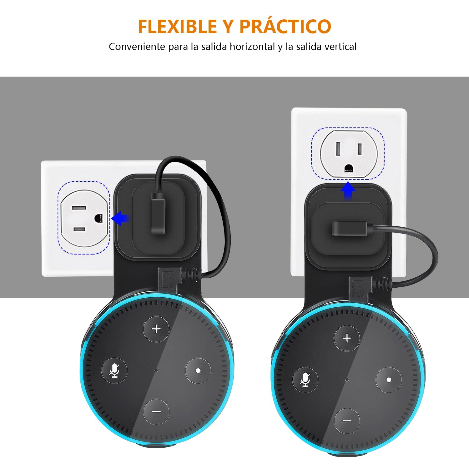 Soporte de Pared para Amazon Echo Dot 2nd Generation, bedee Soporte de Suspensión de Montaje en Pared Soporte de Segunda Generación Dot Accesorios de Ahorro de Espacio para Su Altavoz Smart Home y otro Altavoz Redondo