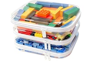 VIPHOPE 3PCS Clear Hard Shell Zipper Case,Toy Organizers and Storage Box,Clear Toiletry Cosmetic Case,Travel Makeup Bags, Diaper Bag Organizer,Pencil Case,Stackable Portable Transparent Zipper Pouches White-M