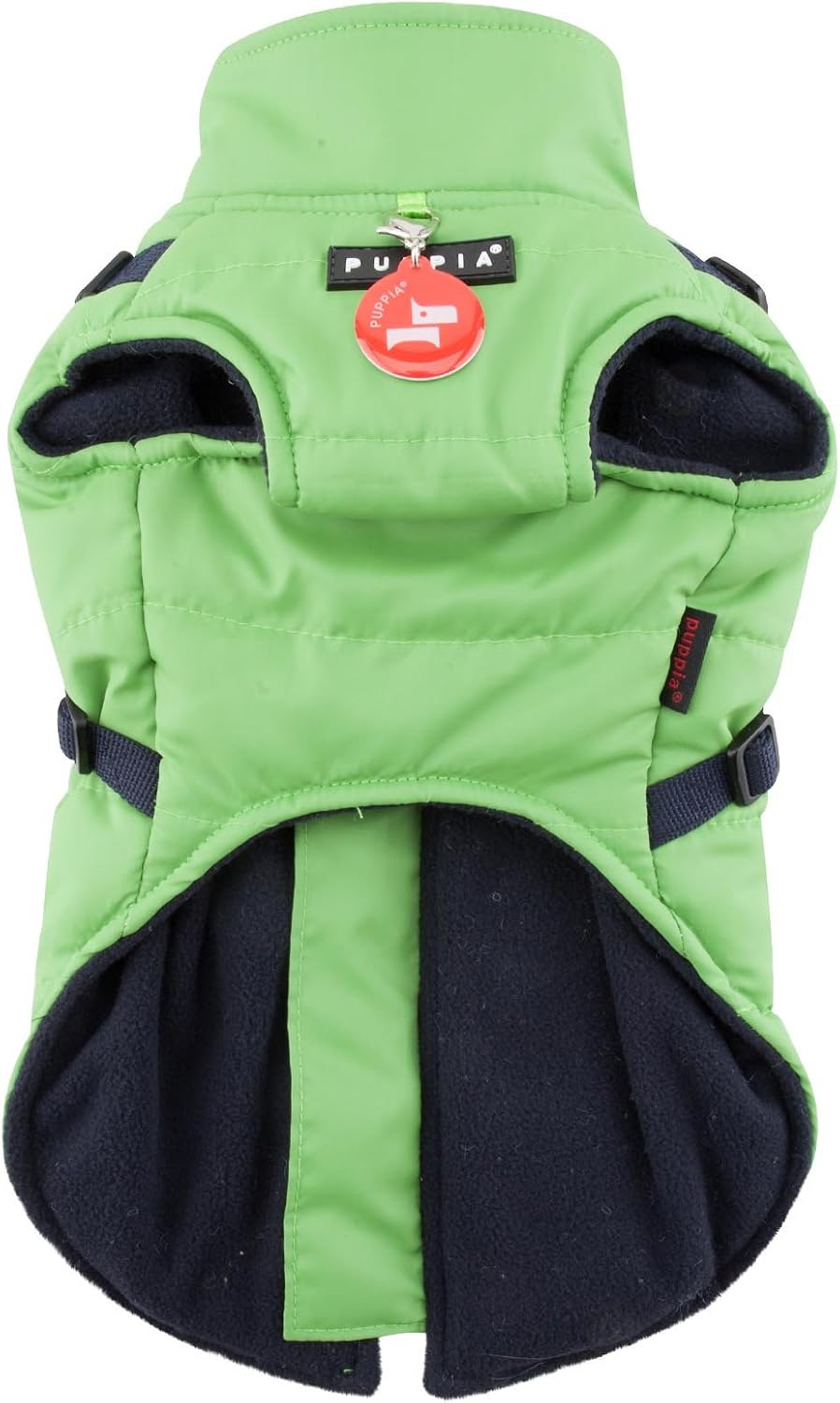 Puppia Mountaineer Winter Dog Coat with integrated harness No Pull Cold Weather Waterproof Warm Fleece Back Zipper for Small & Medium Dog - Image 3