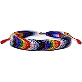 LAMIBEE Bisexual Pansexuality LGBT Proud Love Tibetan Wrist Wrap Bracelet | Amulet and Boho Rope Bracelet Bangles for Women Men Thread for Him and Her