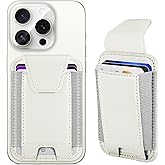 Miroddi for MagSafe Wallet with Privacy Flap, Strongest Magnetic Card Holder for iPhone 17, iPhone 16/15/14/13/12 Series, Leather Magnetic Phone Wallet, RFID Blocking, Fit 7 Cards, Creamy white