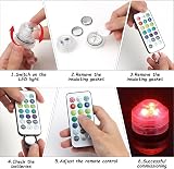 Pennle 3 Pack Submersible LED Lights with Remote RGB 13 colors 16h view 4