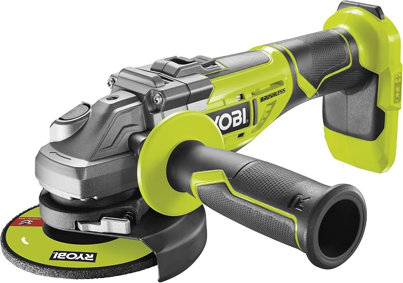 Ryobi R18AG7-0 18V ONE+ Cordless Brushless Angle Grinder Body Only Hyper Green