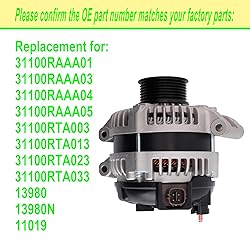 SHICHU Alternator Compatible with 2006-2011 Acura