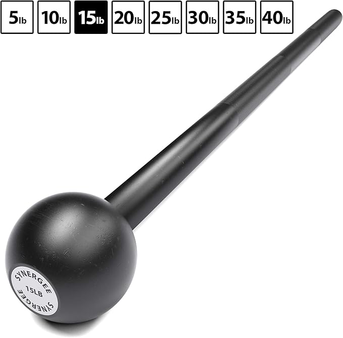 Synergee 15lb Steel Mace Mace Club Macebells for Functional Fitness