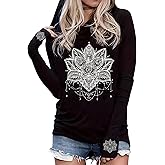 Live by The Sun Love by The Moon Hoodie Women's Sun and Moon Casual Long Sleeve Sweatshirt Round Neck Pullover Tops