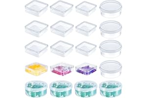Taiyin 20 Pcs Clear Board Game Tokens Storage Containers Trays Clear Plastic Beads Storage Containers Box Assorted Sizes Storage Boxes Game Components with Lids Pieces, Dice, Tokens, Beads