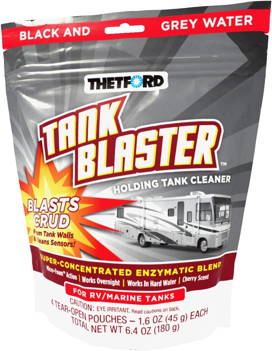 Thetford 96527 Blaster Holding Tank Cleaner Pouches, 1.6 oz, White (Pack of 4): Automotive
