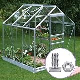 XCOZU 50 Pcs Nuts and Bolts Set Greenhouse Aluminium Fasteners Square Head view 3