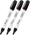 Sharpie Oil-Based Paint Marker, Medium Point, Black Ink, Pack of 3