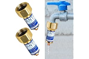 FANTANG 2PCS Outdoor Faucet Freeze Protector, Heavy Duty Brass Garden Faucet Freeze Prevention Valve Winter Frost Proof Faucets Protection Cover for Lawn Yard Farm Spigot with Tape for 3/4 Inch Thread