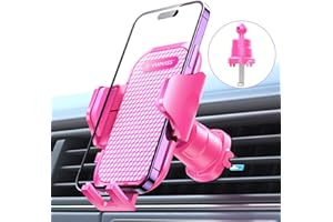 VANMASS【2023 Upgraded】Phone Mount Car,【Strong Steel-Hook & Sturdy Shockproof】Car Vent Phone Holder, Universal Car Phone Holde