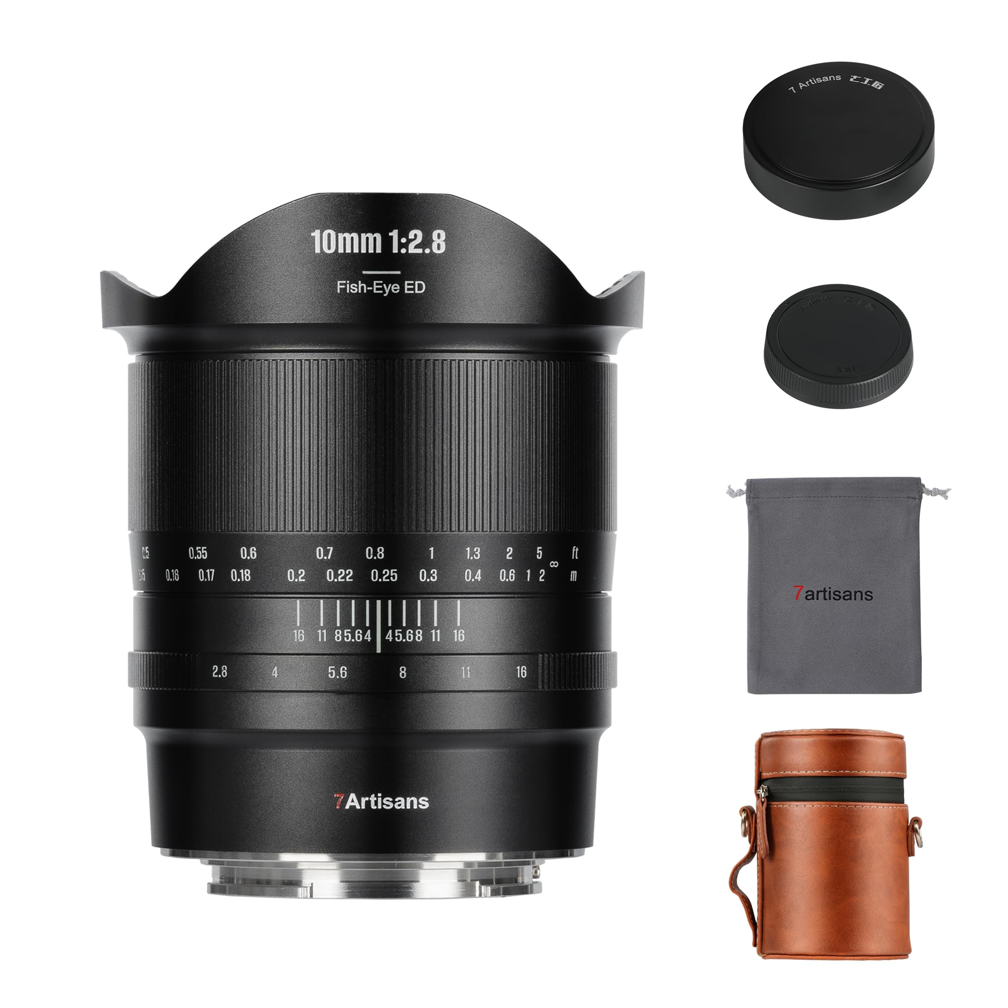 7artisans 10mm F2.8 II Ultra Wide Fisheye MF Lens, 185° for Canon RF Mount Mirrorless (EOS R/R3/RP/R5/R6)