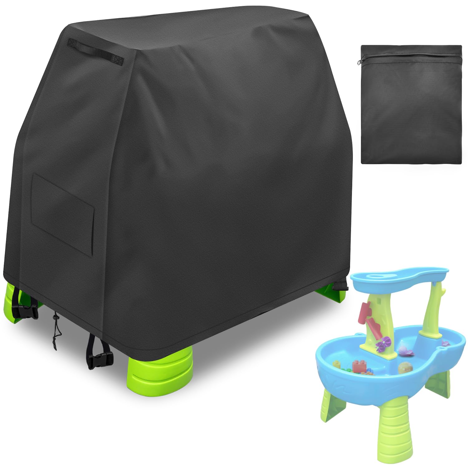 Infowush Kids Water Table Cover For Step 2 Rain Showers Splash Pond Water Table, Outdoor Play Toys Cover for water table for toddlers 1-3, Waterproof Dust Proof Water Table Accessories-Cover only（E）