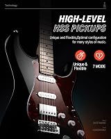 Donner 39" Electric Guitar DST-152B HSS Coil Split Kit with Amp Bag view 4