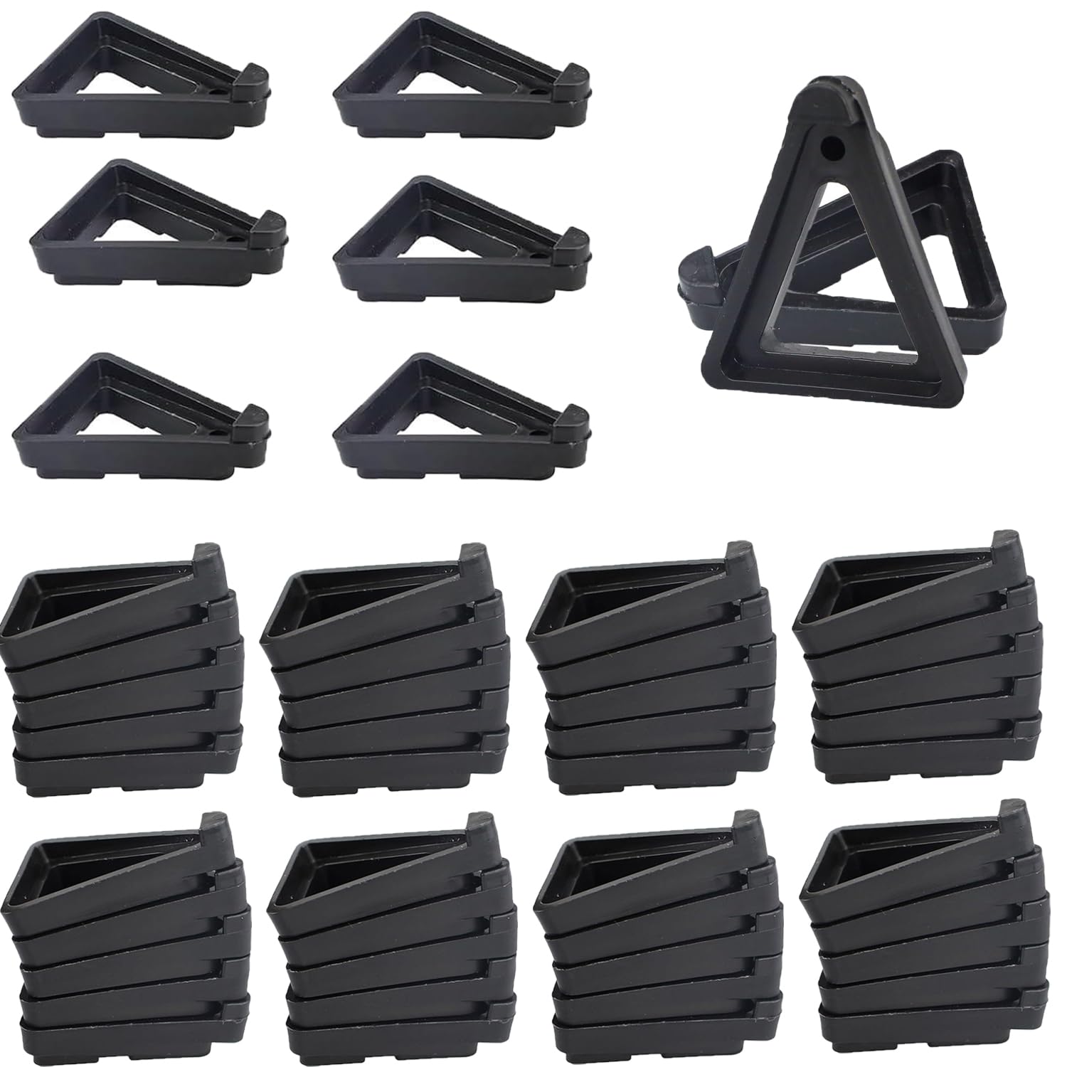 Cobenga 48 Pcs Pot Toes Plant Feet Invisible Flower Risers, Triangle Supports Invisible Flower Pot Risers, Potted Triangle Stand for Indoor and Outdoor Lifters Supports Pots Terracotta Small Large Pot