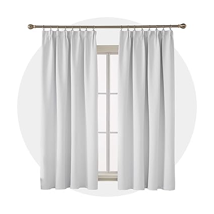 Deconovo Super Soft Curtains Thermal Insulated Pencil Pleat