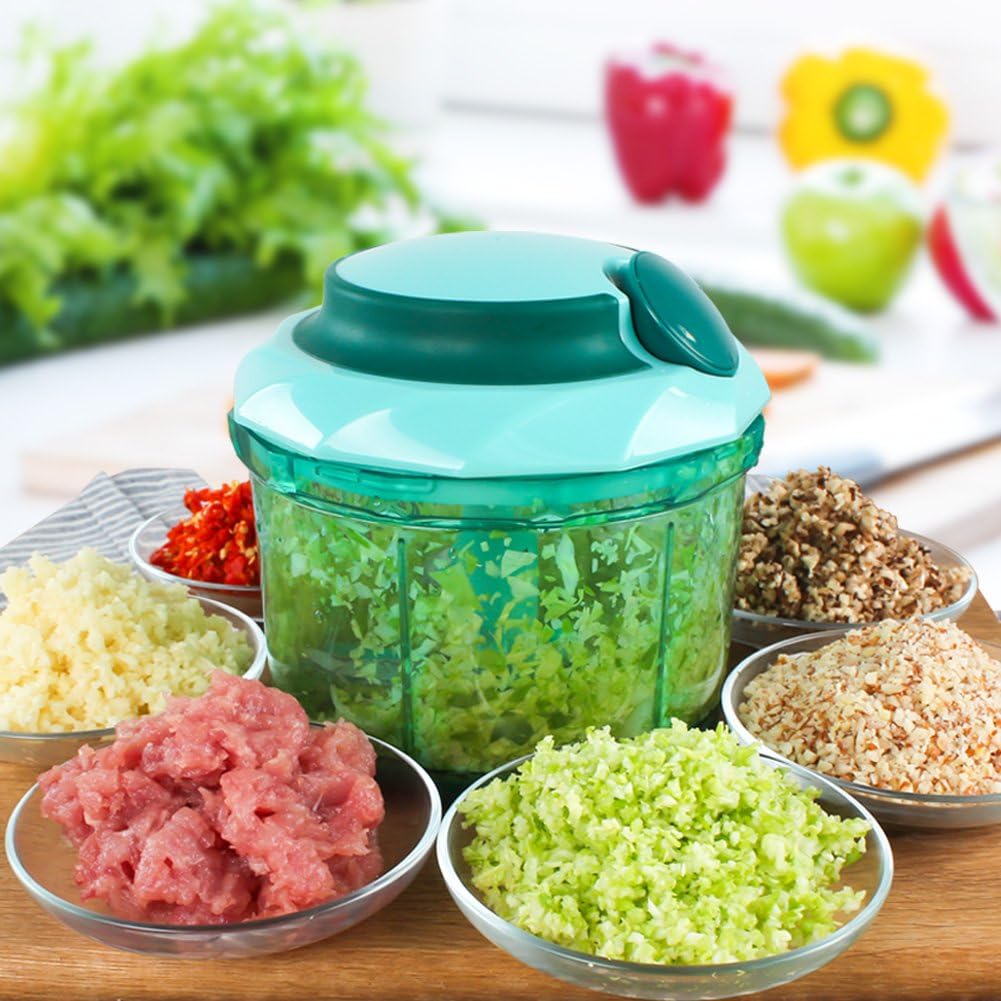 Manual Food Chopper, Upintek Kitchen 4 Cup Manual Hand Held Chopper