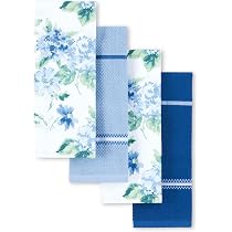 MARTHA STEWART - Juego de 4 Toallas de Cocina con Flores de ámbar ...