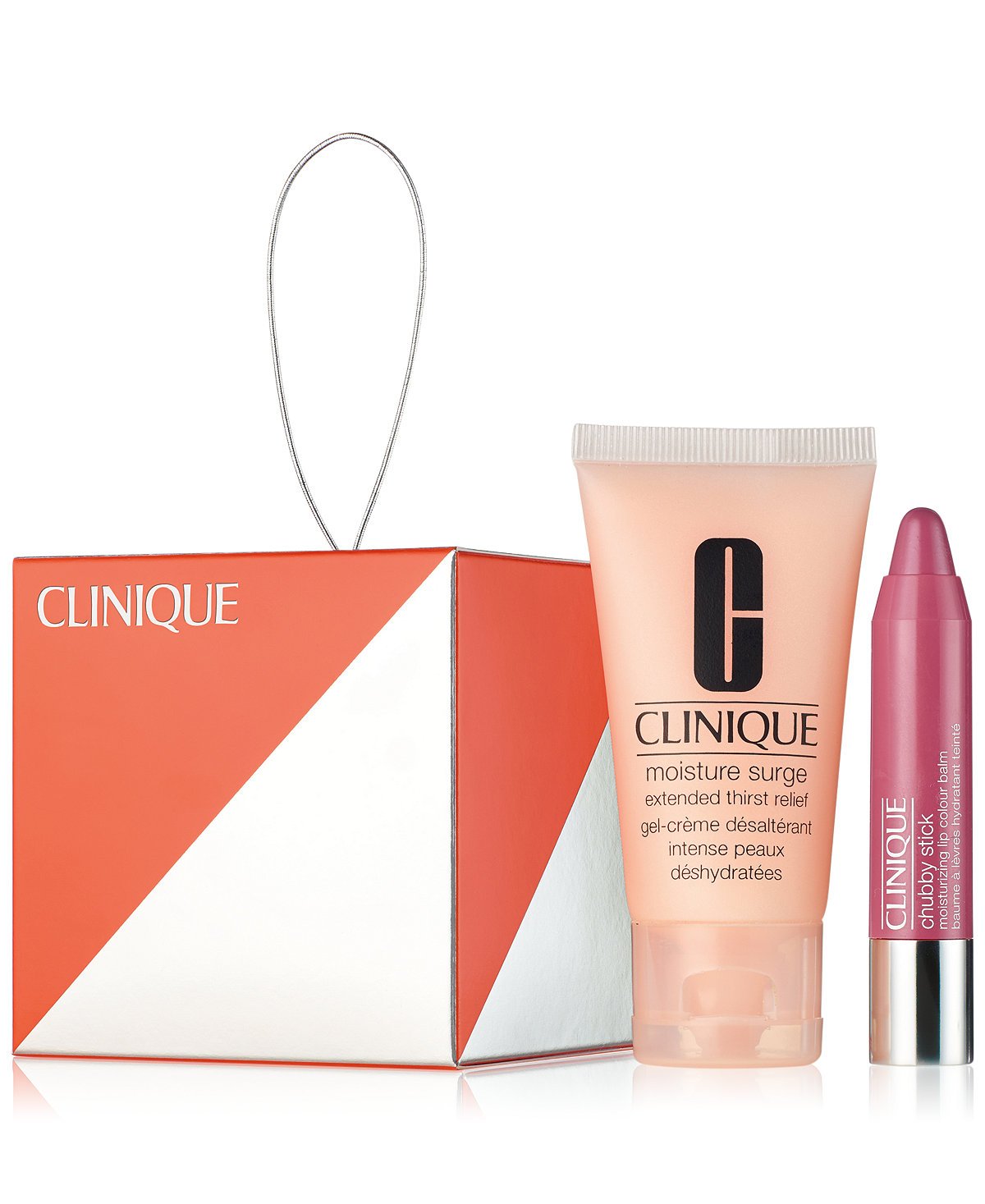 Clinique Giftset Moisture Surge Extended Thirst Relief 1oz & Chubby Stick Moisturizing Lip Colour Balm in Super Strawberry
