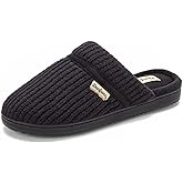 Dearfoams womens Serena Memory Foam Chenille Scuff House Shoe Slipper