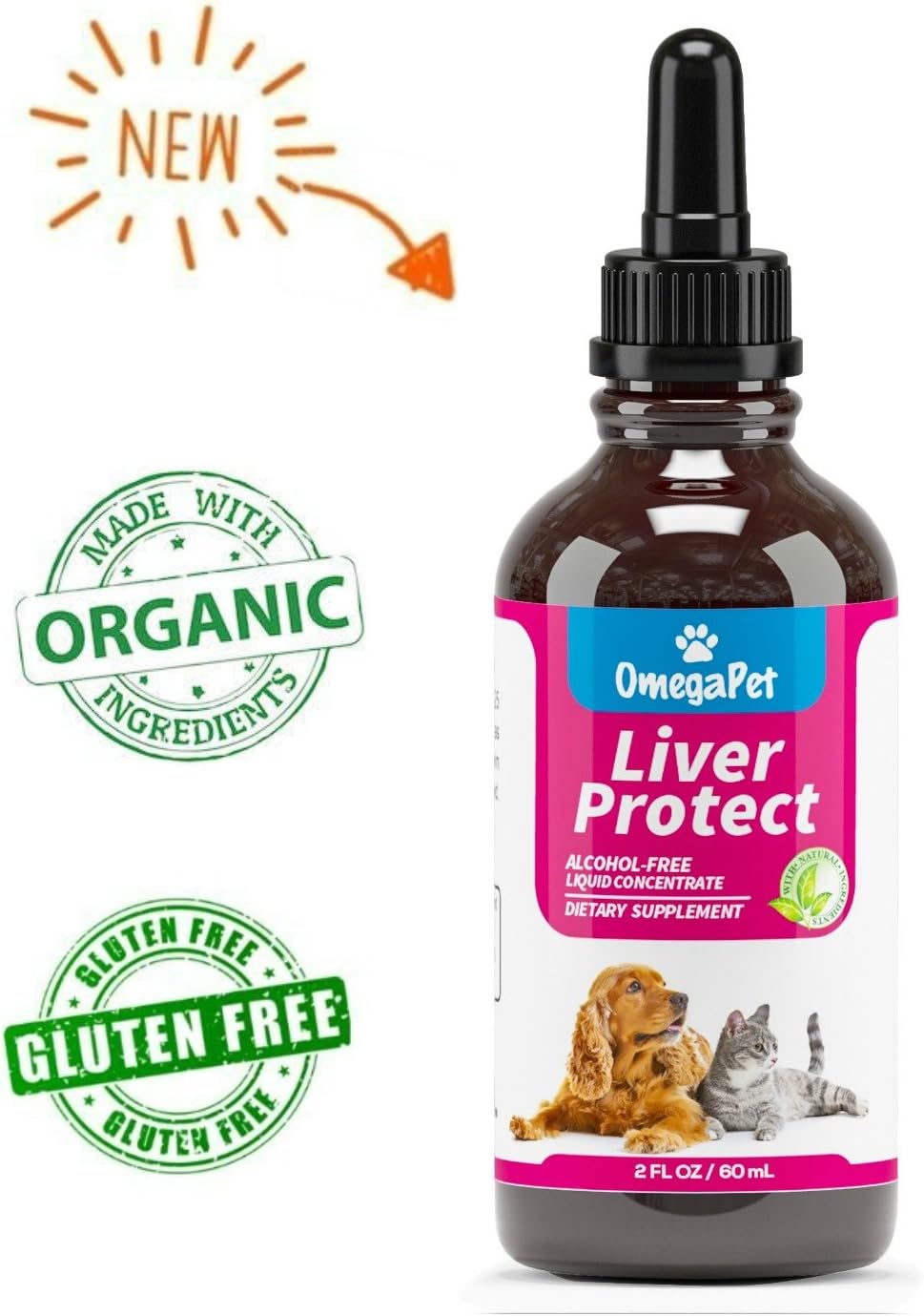 Fur Goodness Sake Milk Thistle Liver Support for Dogs - Organic Milk Thistle for Dogs - Liver Support Supplement Vitamins, 2 oz