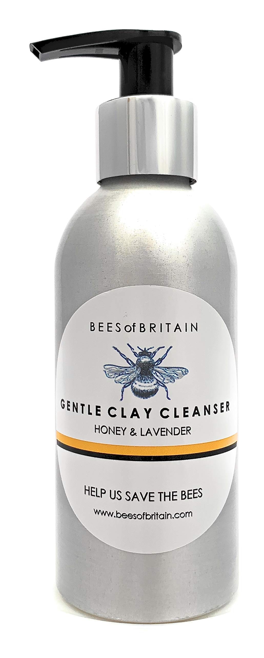 BEES of BRITAIN Kaolin & Honey Clay Cleansing Lotion – 99% Natural Mineral Purifier – pH 5.5 for Sensitive Skin – Gentle Pore Detox & Milk Cleanser – UK Made – 150ml