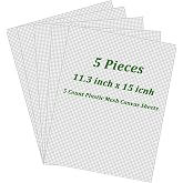 YGPHO 5 Pieces Plastic Canvas Sheets 5 Count, 15x11.3in Plastic Mesh Sheet | 5 Mesh Needlepoint Canvas Sheet, Eye Mesh for Embroidery Crafting, Knit, Crochet DIY Projects