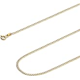 Wellingsale 14K Solid Gold Cuban Link Curb Chains (Select Options)