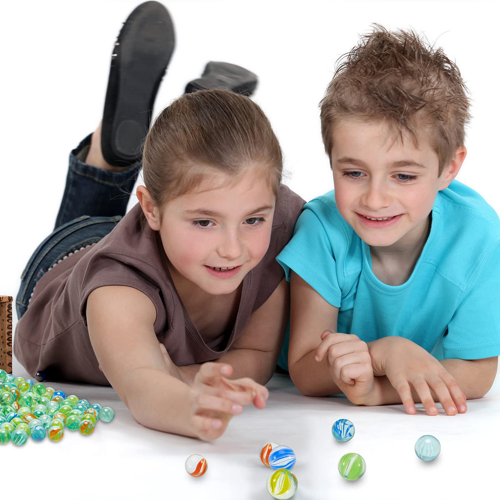 Sotiff 1000 Pieces Marbles Bulk Cats Eyes Glass Marbles Color Mixing 0.55 Inch Solid Round Glass Marble for Kids Slingshot DIY Home Decoration Chinese Checkers Game(Classic)