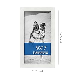 ArtToFrames 9x17 Inch White Picture Frame, This