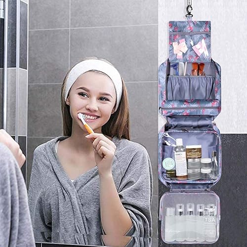 Mofasvigi Hanging Toiletry Bag, Large Capacity Cosmetic Organizer