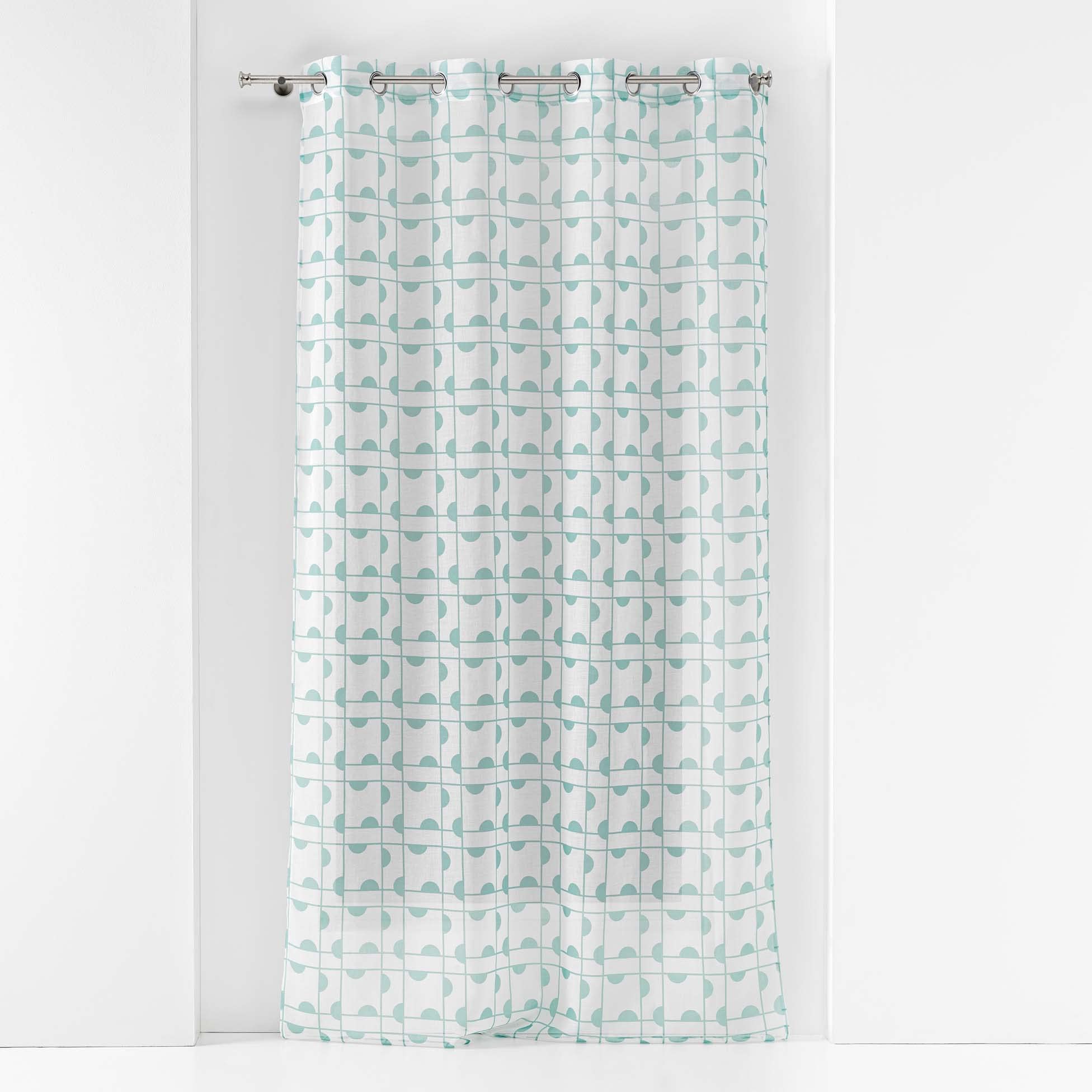 Douceur d'Intérieur, Mint Green Gabi Eyelet Curtain 140 x 240 cm
