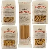 Rummo Pasta Variety Pack - Spaghetti Noodles, Fusilli, Penne Rigate, Farfalle, Ziti, Made with Semolina Flour, Pasta from Italy - 16 Ounce (Pack of 5)