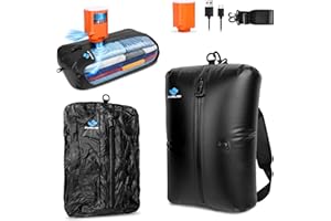 Zurligi Vacuum Bag with Pump for Travel – IPX8 Waterproof Reusable 39L Carry-On Compression Bag with Shoulder Strap for Cloth