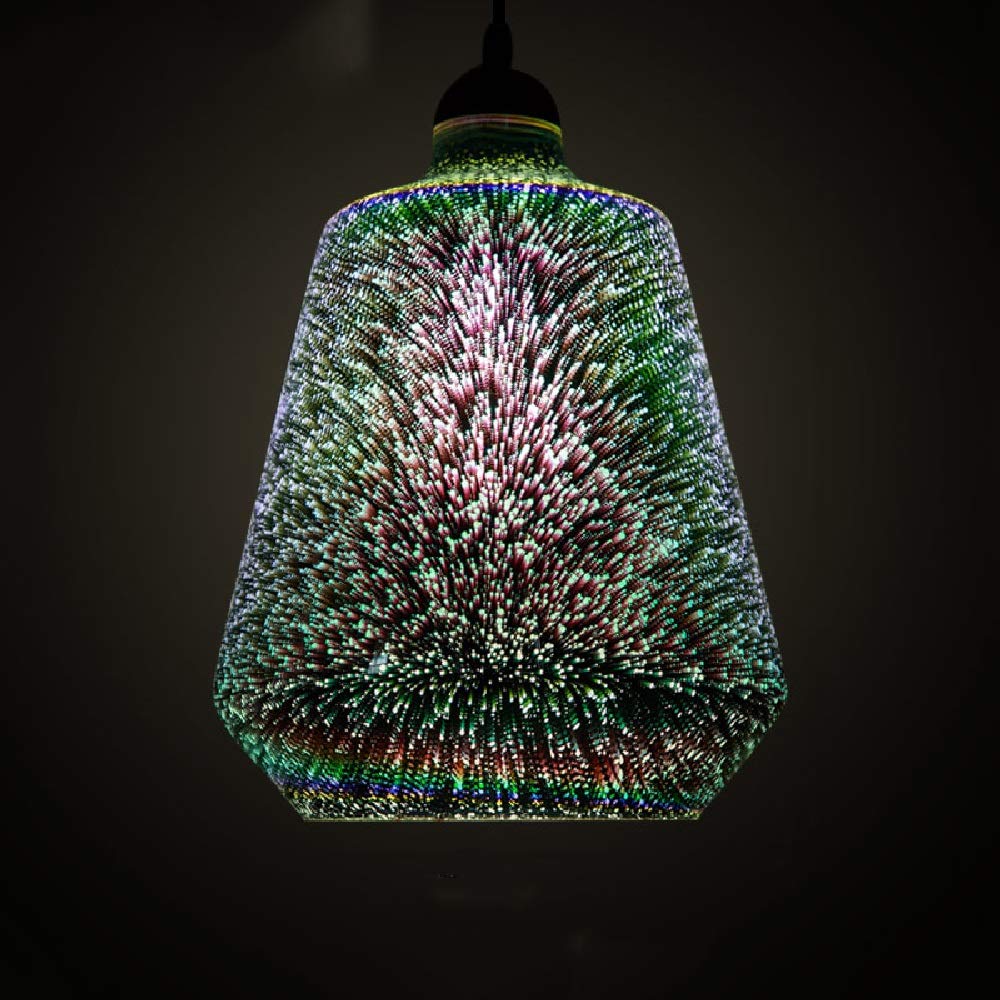 Größe : E Tritow E27 Rainbow Glass Kronleuchter American 3D