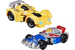 Transformers Bumblebee and Starscream Bot Racers, Easy to Change from Robot Toys to Car Toys, Action Figures for Boys and Girls 3+ (Amazon Exclusive)