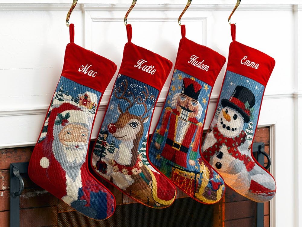 Nutcracker Needlepoint Christmas Stocking or Stockings & Holders Seasonal Décor