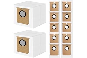 VIEWALL 12 Pack L60 L50 Dust Bags Compatible with Eufy L60 SES, L50 SES Robot Vacuum Self-Empty Station, Upgraded 3 L Large Vacuum Replacement Bags