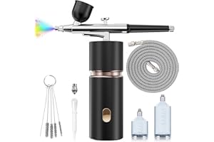 REXLEY Airbrush for Nails,Airbrush Kit 36PSI High Pressure Cordless,Air Brush Set with Compressor,Rechargeable Wireless Airbrush Gun Machine for Nail Art, Makeup Models, Painting, Cake Decor