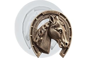 TAOXIBEI Horseshoe Polymer Clay Mold Horse Silicone Molds for DIY Crafts Air Dry Plaster Polymer Clay Epoxy Resin Casting Jewelry Making