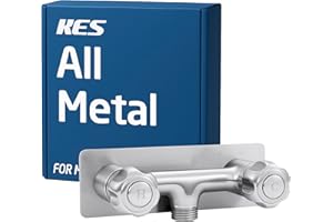 KES All Metal RV Shower Faucet, Leak-Proof 4 Inch Camper Shower Faucet Valve Diverter Replacement, Solid One-Piece Brass Body (Valve Only, Showerhead Not Included), Brushed Nickel